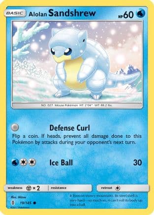 Alolan Sandshrew — SM - Guardians Rising Pokémon TCG card by Mizue