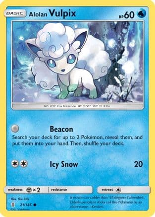 Alolan Vulpix — SM - Guardians Rising Pokémon TCG card by You Iribi