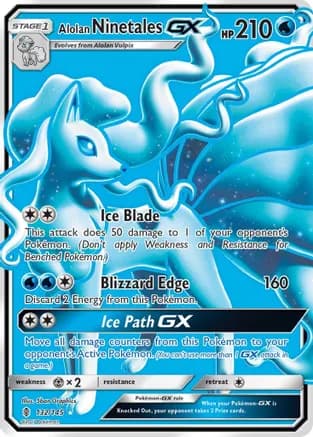 Alolan Ninetales GX (Full Art) — SM - Guardians Rising