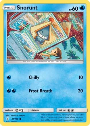Snorunt — SM - Guardians Rising Pokémon TCG card by Tomokazu Komiya