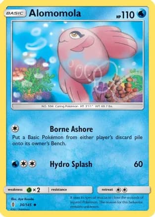 Alomomola — SM - Guardians Rising Pokémon TCG card by Aya Kusube