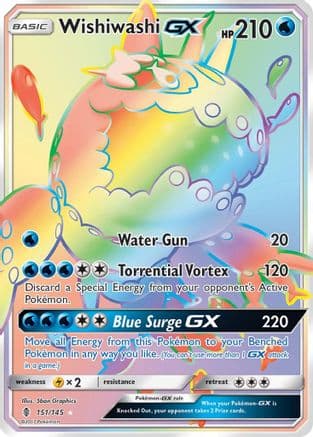 Wishiwashi GX (Secret) — SM - Guardians Rising Pokémon TCG card by Koizumi Akifumi