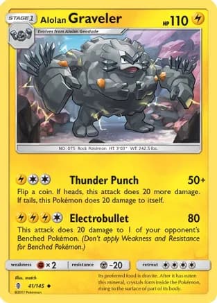 Alolan Graveler — SM - Guardians Rising Pokémon TCG card by match