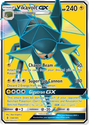 Vikavolt GX (Full Art) — SM - Guardians Rising