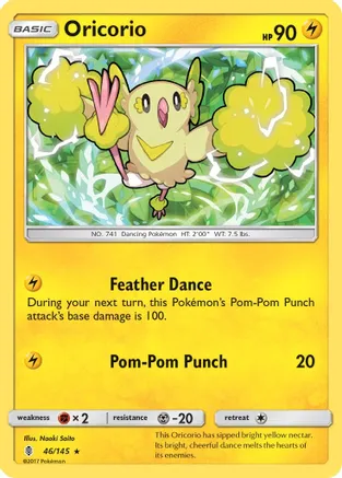 Oricorio (46) — SM - Guardians Rising Pokémon TCG card by Naoki Saito
