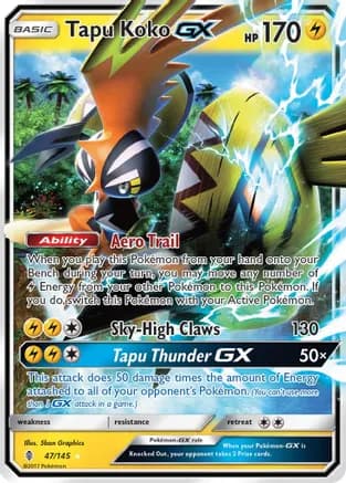 Tapu Koko GX — SM - Guardians Rising