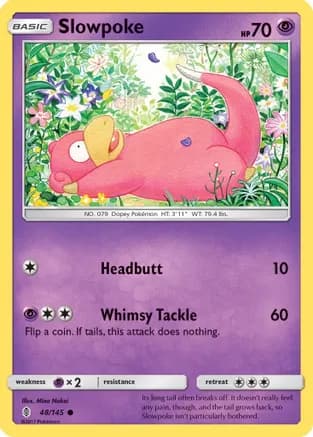 Slowpoke — SM - Guardians Rising Pokémon TCG card by Mina Nakai