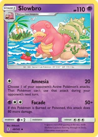 Slowbro — SM - Guardians Rising Pokémon TCG card by Shibuzoh.