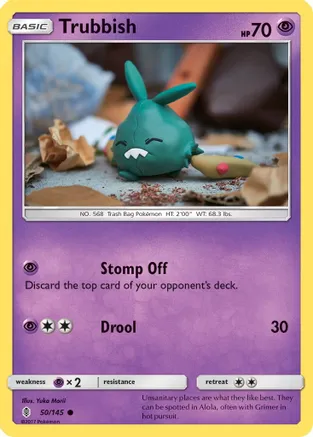 Trubbish — SM - Guardians Rising Pokémon TCG card by Yuka Morii