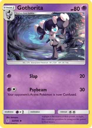 Gothorita — SM - Guardians Rising Pokémon TCG card by kawayoo