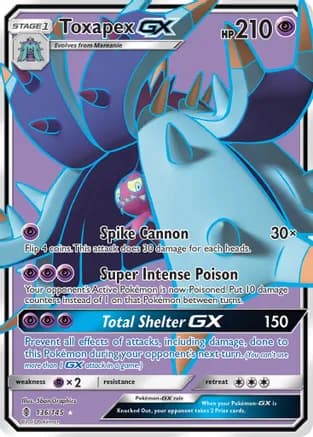 Toxapex GX (Full Art) — SM - Guardians Rising