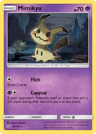 Mimikyu — SM - Guardians Rising Pokémon TCG card by Megumi Mizutani