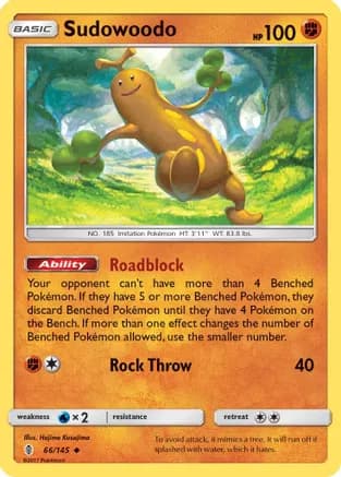 Sudowoodo — SM - Guardians Rising Pokémon TCG card by Hajime Kusajima