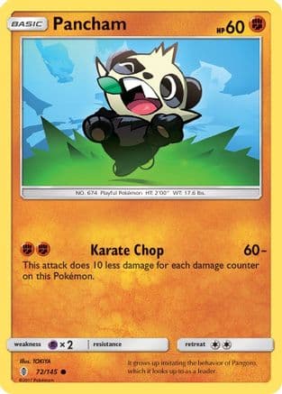 Pancham — SM - Guardians Rising Pokémon TCG card by Sanosuke Sakuma