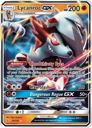 Lycanroc GX — SM - Guardians Rising Pokémon TCG card by Kouki Saitou