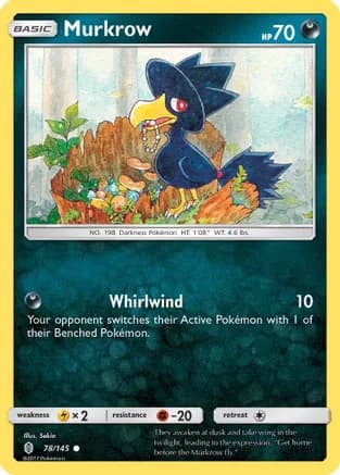 Murkrow — SM - Guardians Rising Pokémon TCG card by Sekio