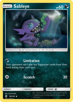 Sableye — SM - Guardians Rising Pokémon TCG card by Aya Kusube