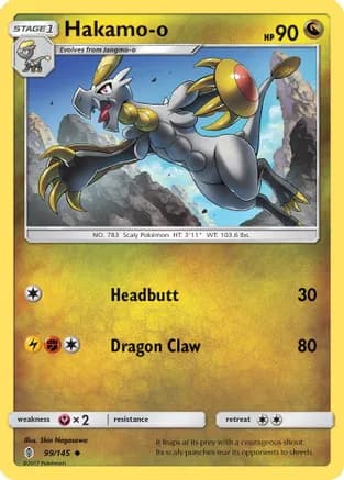 Hakamo-o — SM - Guardians Rising Pokémon TCG card by Shin Nagasawa