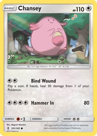 Chansey — SM - Guardians Rising Pokémon TCG card by Megumi Mizutani