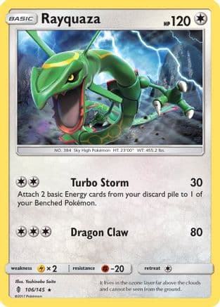 Rayquaza — SM - Guardians Rising Pokémon TCG card by Yoshinobu Saito