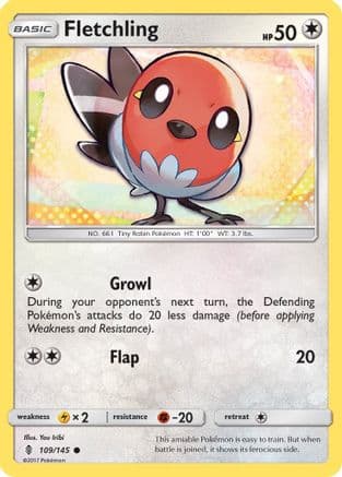 Fletchling — SM - Guardians Rising Pokémon TCG card by You Iribi