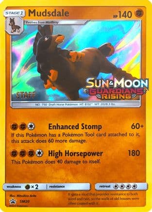 Mudsdale - SM20 (Prerelease) [Staff] — SM Promos Pokémon TCG card by Mitsuhiro Arita