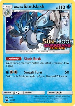 Alolan Sandslash - SM18 (Prerelease) — SM Promos Pokémon TCG card by Ken Sugimori