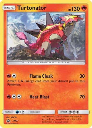 Turtonator - SM27 — SM Promos Pokémon TCG card by Atsuko Nishida