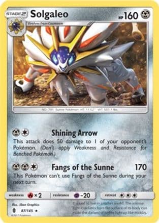 Solgaleo - 87/145 (SM Guardians Rising) — Deck Exclusives Pokémon TCG card by Mitsuhiro Arita