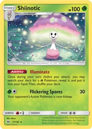 Shiinotic - 17/149 (SM Base Set) — Deck Exclusives