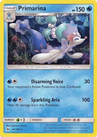 Primarina - 041/149 (Cracked Ice Holo) — Deck Exclusives