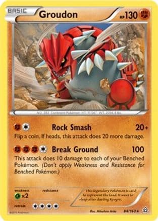 Groudon - 84/160 (XY Primal Clash) — Deck Exclusives Pokémon TCG card by Ken Sugimori
