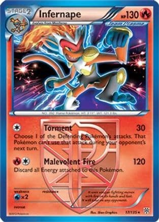 Infernape - 17/135 (BW Plasma Storm) — Deck Exclusives