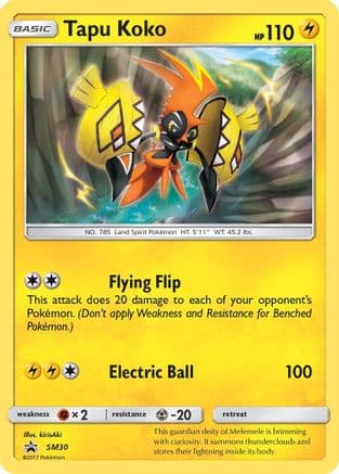 Tapu Koko - SM30 — SM Promos Pokémon TCG card by Mitsuhiro Arita