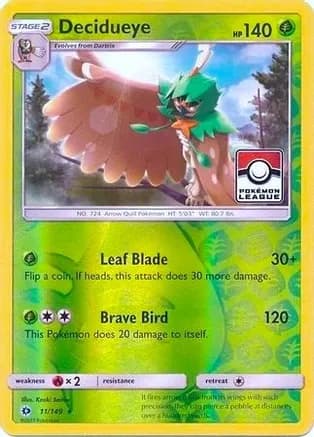Decidueye - 11/149 (Pokemon League) — League & Championship Cards