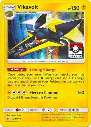 Vikavolt - 52/149 (Pokemon League) — League & Championship Cards Pokémon TCG card by Hasuno Aya