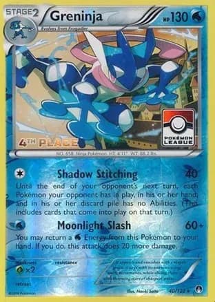 Greninja - 40/122 (Pokemon League) [4th Place] — League & Championship Cards Pokémon TCG card by Ramerikana