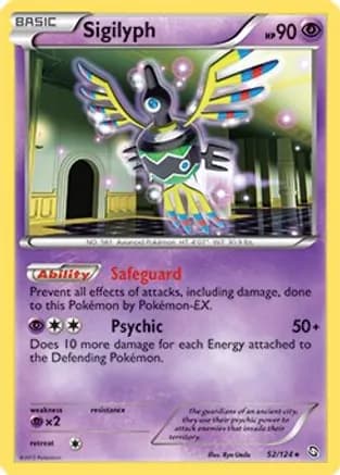 Sigilyph - 52/124 — Deck Exclusives Pokémon TCG card by Ryo Ueda