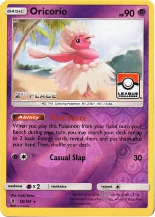 Oricorio - 55/145 (League Challenge) [2nd Place] — League & Championship Cards