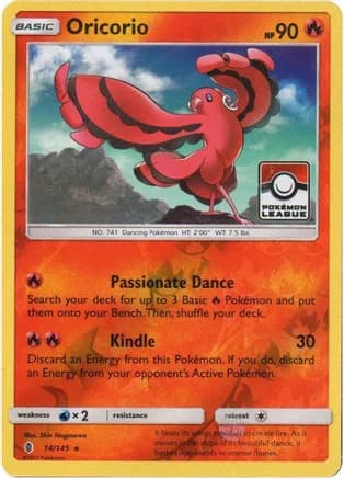 Oricorio - 14/145 (Pokemon League) — League & Championship Cards