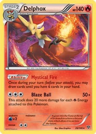 Delphox - 26/146 (XY Base Set) — Deck Exclusives Pokémon TCG card by Aya Kusanagi