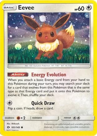 Eevee - 101/149 (Cosmos Holo) — Miscellaneous Cards & Products