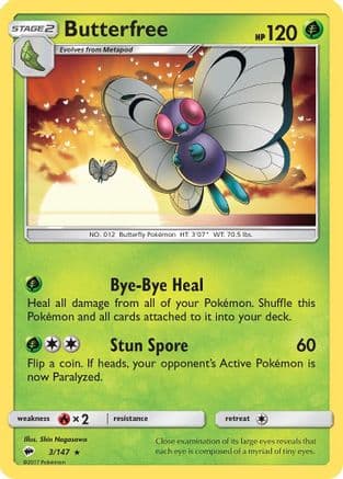 Butterfree — SM - Burning Shadows Pokémon TCG card by ryoma uratsuka