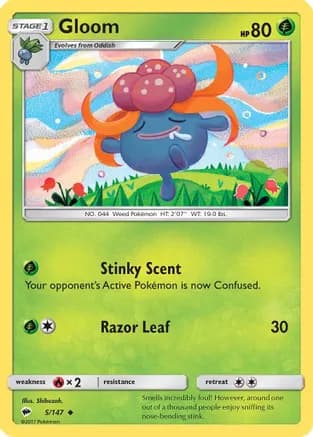 Gloom — SM - Burning Shadows Pokémon TCG card by Shibuzoh.