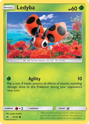 Ledyba — SM - Burning Shadows Pokémon TCG card by Ayaka Yoshida