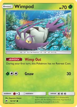 Wimpod — SM - Burning Shadows Pokémon TCG card by Kagemaru Himeno
