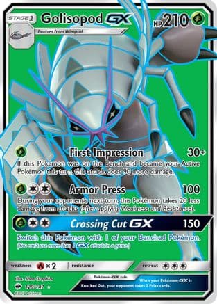 Golisopod GX (Full Art) — SM - Burning Shadows Pokémon TCG card by 5ban Graphics