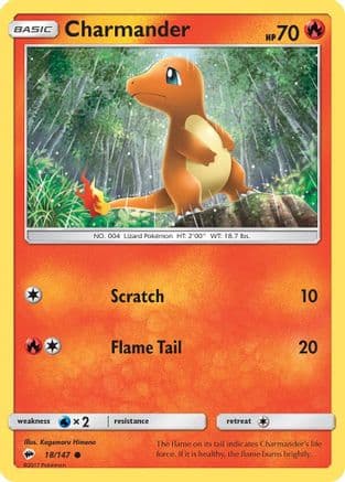 Charmander — SM - Burning Shadows Pokémon TCG card by Kagemaru Himeno