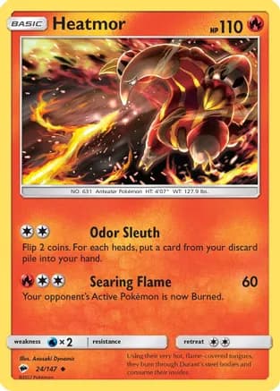 Heatmor — SM - Burning Shadows Pokémon TCG card by Anesaki Dynamic