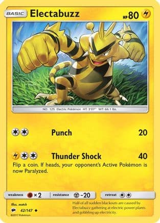 Electabuzz — SM - Burning Shadows Pokémon TCG card by match